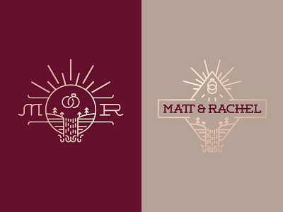 Matt & Rachel Logo branding logo wedding