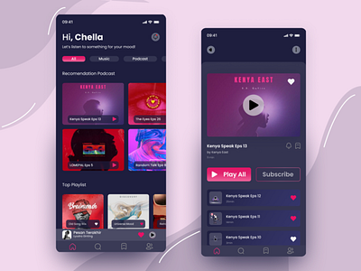 PODCAST / MUSIC APP DESIGN