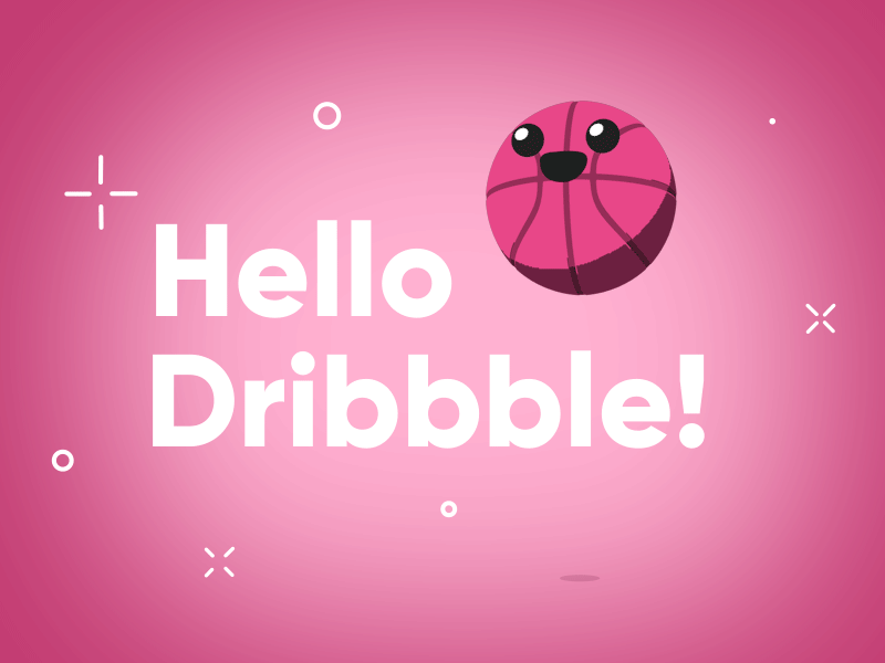 Hello Dribbble! after effects animation cinema4d debut first shot illustration
