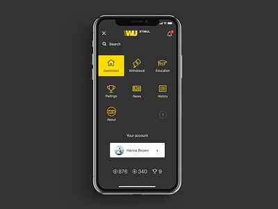 WU Stimul app bank clean corporate design grid product service ui ux web