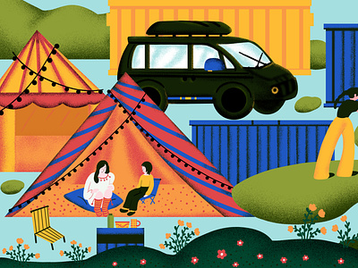 camping design graphic design illustration