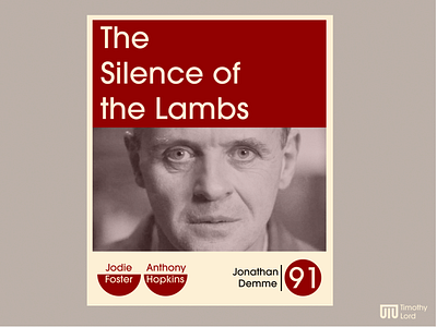 Poster Redesign | The Silence of the Lambs graphic design timothylord ui ux