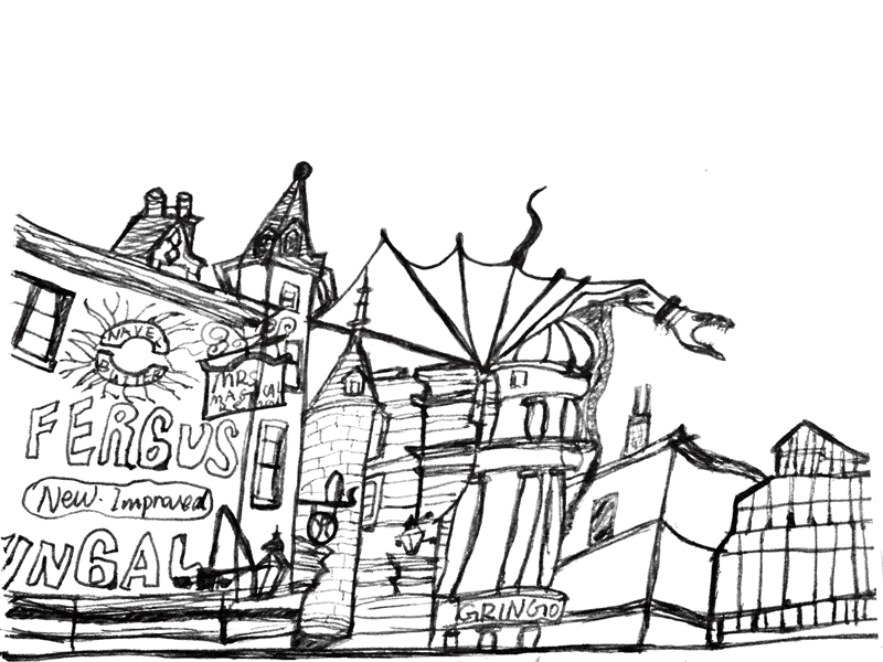 The Wizarding World of Harry Potter--Orlando aftereffect dragon fire orlando pen sketch universal studio