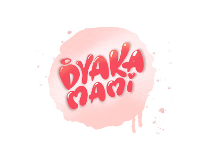 Dyaka mami, logotype for small family bakery branding cakes handlettering lettering logo logodesign pink sweets
