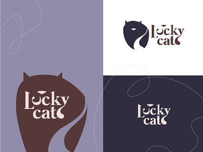 Lucky cat housing brand cat idea identity illustration logo logodesign