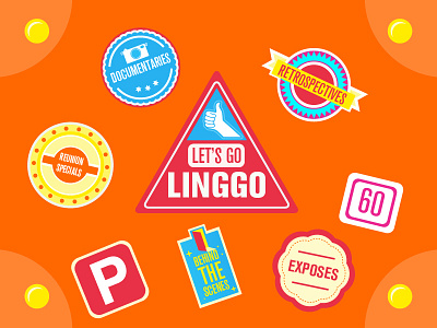 Lets Go Linggo charlie jeepney tv logo vectors
