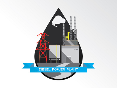 Diesel Power Plant charlie illustration power plants vector