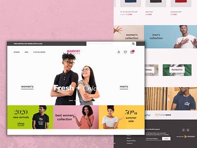 MANIFEST APPAREL branding design ui ux