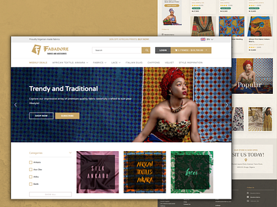 FABADORE FABRICS branding design ui ux