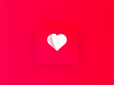 Crush App Icon ❣️ coraline colasse cute design heart illustration ios mobile mood red sketch ui ux