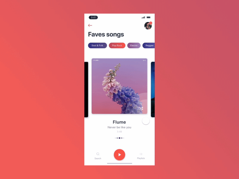 Music Player App with Design Studio