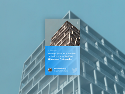 Social Card - Twitter card comment facebook gradient landscape social ui ux