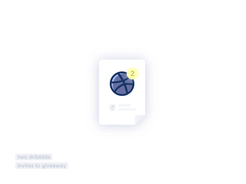 2 Dribbble Invites to giveaway ✌️ coraline colasse draft draftee dribbble ball dribbble invites invisionstudio motion