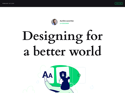🖋"Designing for a better world" article collaboration illustration medium ui