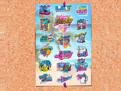 90's Poster artistic characters digital drawing fresh goodvibes healthy lucky old poster print retro retro design stickers vector wacom work