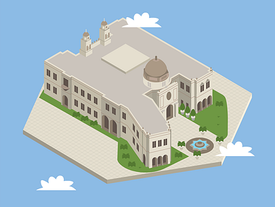 University of San Diego 3d 3dmaps buildings drawing illustracion infographic information design map mapa perspective perspestive3d vector