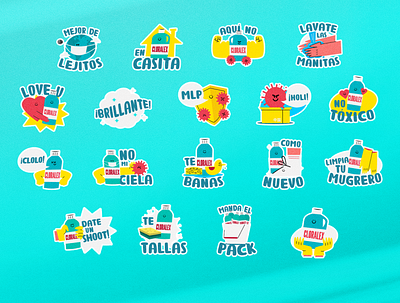 Cloralex Stickers advertising celular character clean cloralex covid covid 19 covid19 designs drawing illustrator limpieza mexico product sticker sticker design stickermule vectors whatapps