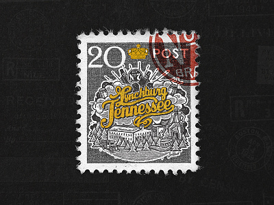 Jack Daniel's Post Card design engraving jackdaniels letter logo vector vintage