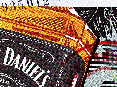 Post Card Jack art design handmade jackdaniels logo post texture