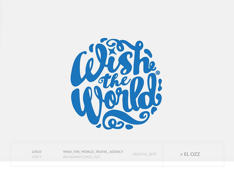 Wish the World vector wish lettering letter artist brand logofolio design logotype branding logo