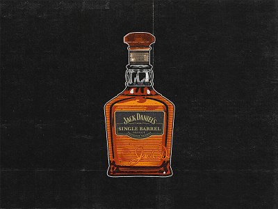 Jack Daniel's Bottles alcohol art design handmade jackdaniels packaging pattern vector wood woodcut
