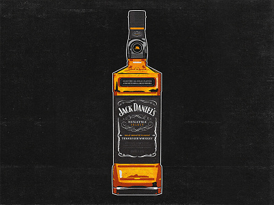 Jack Daniel's Bottles alcohol badge bottle brand design drink jack jackdaniels vector woodcut