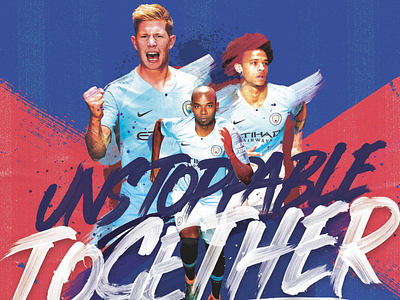 Manchester City Ad advertise brand brush design digital energy football soccer