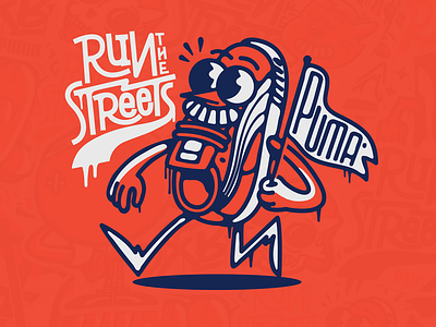 Suede character design dubai hype letmebrand lettering puma stickers street