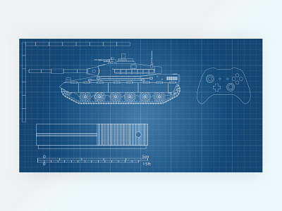 Tank, Console & Controller Illustration 2018 design gaming illustration ui uidesign world of tanks worldoftanks wot xbox
