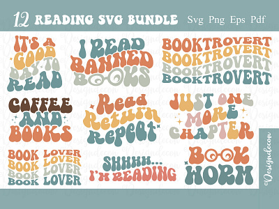 Retro Groovy Reading Book Lover Sublimation Bundle svg book lover booktrovert bundle design eps fashion funny book lover librarian png reading svg bundle tshirt typography vector