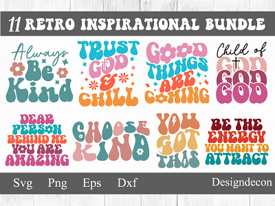 Retro Inspirational quote Sublimation Bundle svg png christian christian sayings design eps fashion groovy inspiration motivational png retro tshirt typography vector