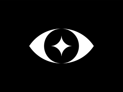 Vision black black white eye identity identity branding logo mark monogram star symbol vision