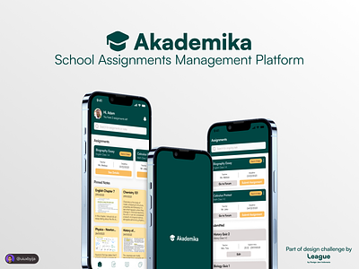 Akademika - School Assignments Management Platform design mobile mobile app school ui ux