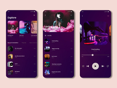 Music Player Mobile App app design ui uiux ux