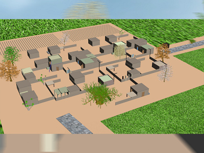 Creating a village - Autodesk 3ds max