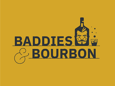 Baddies & Bourbon alcohol bourbon branding design illustration logo movies villains