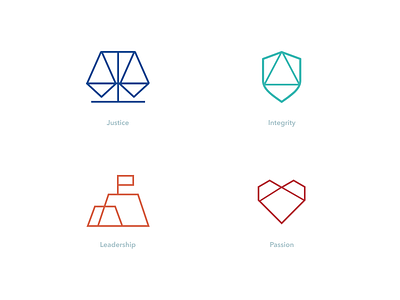 Icons for a local Baltimore charity abstact angular charity design iconography icons lines