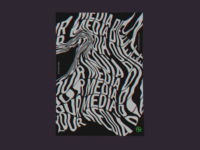Media Nowadays dark mode design lettering media photoshop poster poster art vector