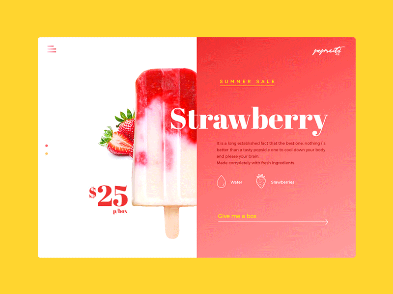 Weekly DC UI Challenge #02 animation colors fruits gradient ice cream popsicle summer ui