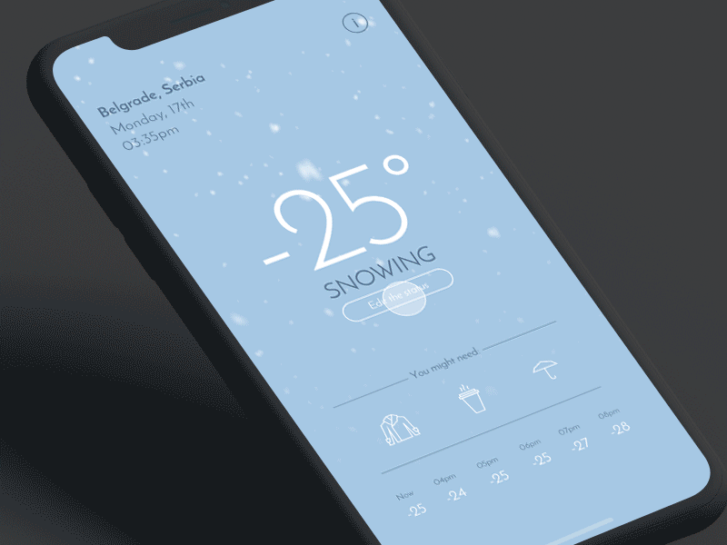 Custom Weather Forecast customize forecast interaction mobile ui weather
