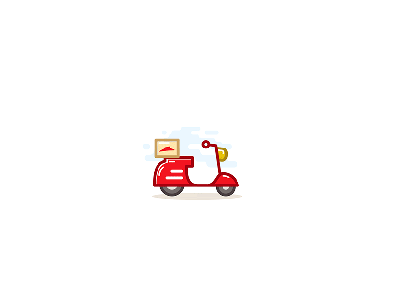 Delivery Animation animation color delivery icon pizza pizza hut rush