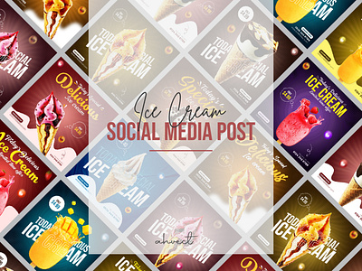 Ice Cream Social Media Post Design