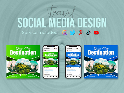 Travel Social Media post Template Design adventure branding design graphic design illustration logo social media marketing post social media sale travel poster ui vector