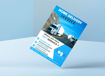 Home delivery Service Flyer bosher branding caritive flyer graphic design logo service social vector