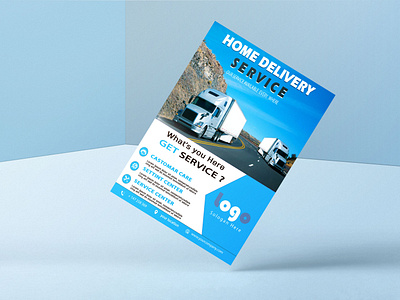 Home delivery Service Flyer bosher branding caritive flyer graphic design logo service social vector