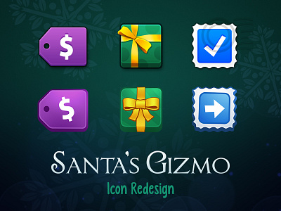 Santa's Gizmo • Icon Redesign app christmas gift gizmo icon interface sale santa santas shopping store