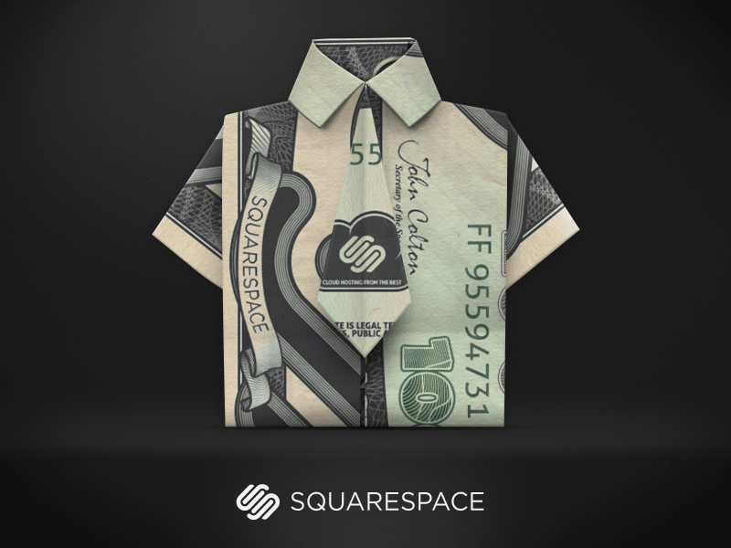 [GIF] Squarespace Origami // +Free PSD! bill butterfly commerce cube elephant icon money moth origami shirt squarespace squarespace commerce tie