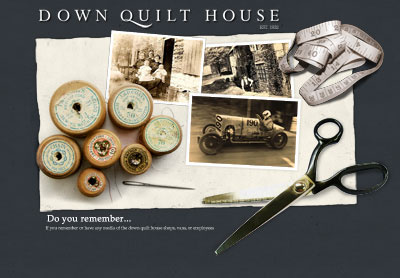 Down Quilt House, Holding Page 1932. brand est fabric local printing