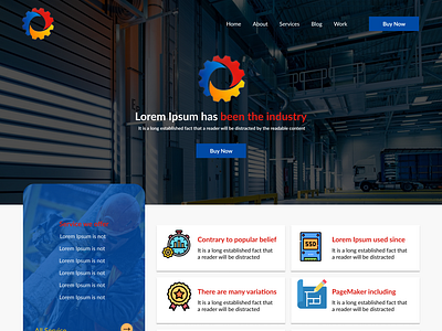 Industrial Web site concept