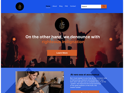 Band Music Landing Page.